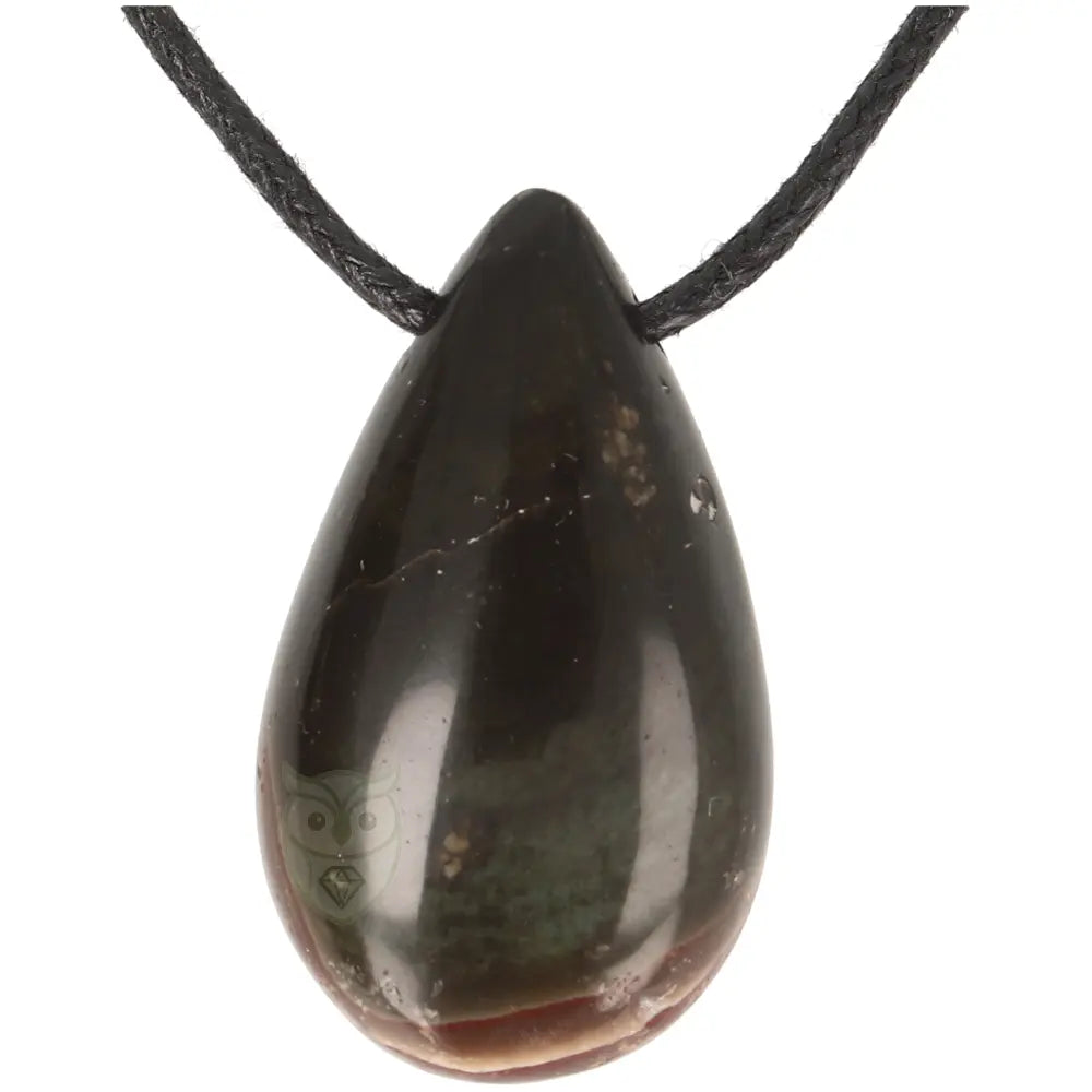 Polychroom Jaspis druppel hanger nr. 40 - 13 gram | Edelsteen sieraad