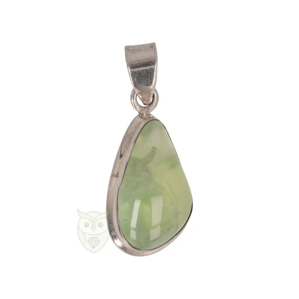 Prehniet zilveren hanger nr. 6 - 2 gram | Edelsteen sieraad