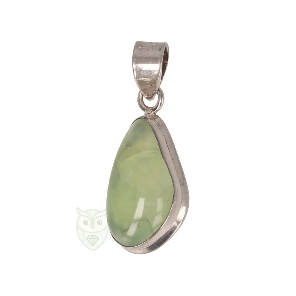 Prehniet zilveren hanger nr. 6 - 2 gram | Edelsteen sieraad