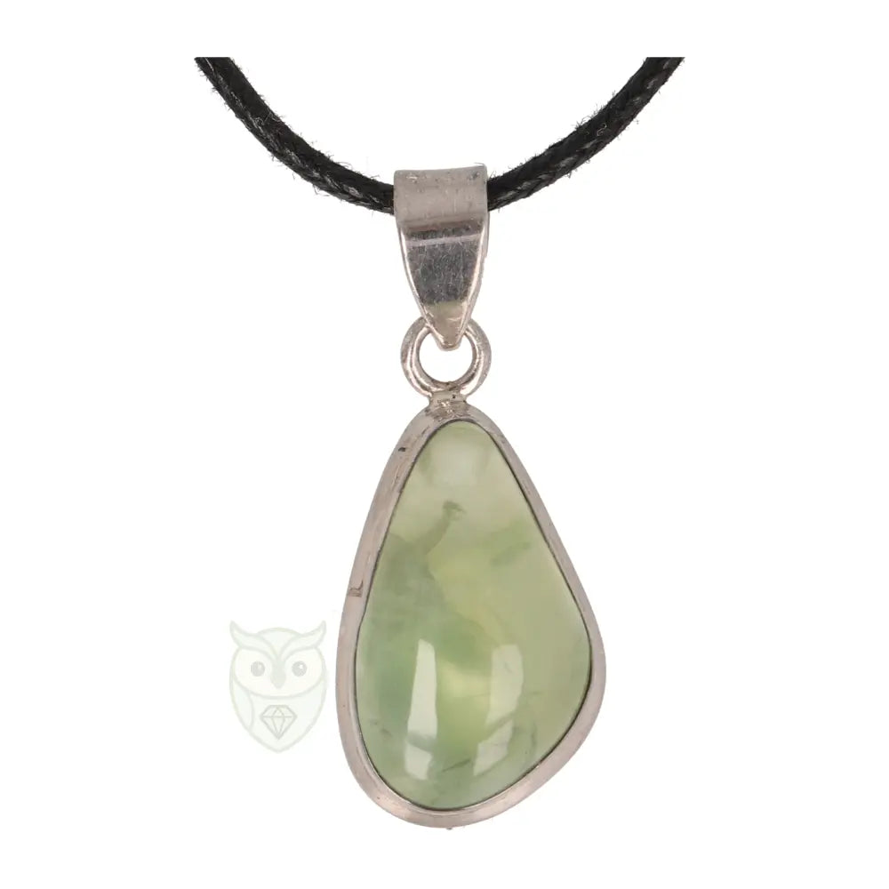 Prehniet zilveren hanger nr. 6 - 2 gram | Edelsteen sieraad