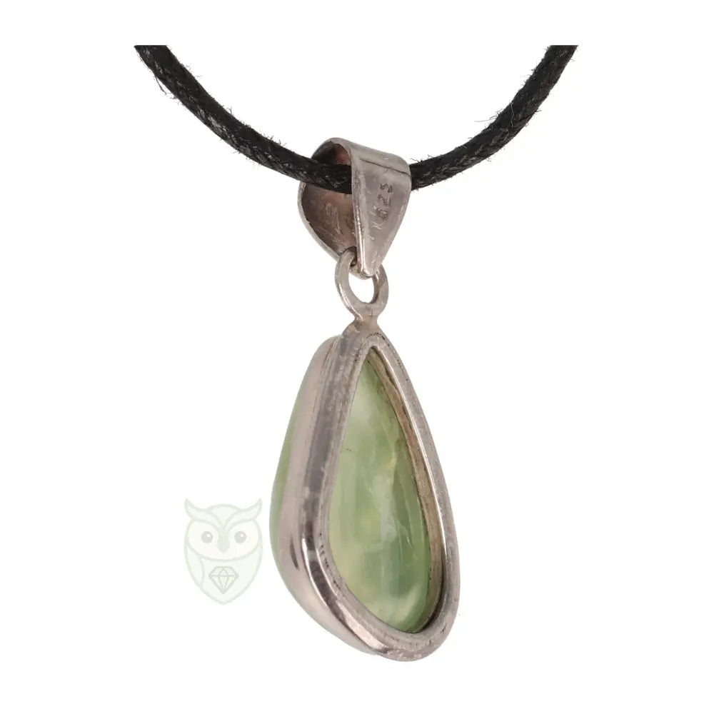 Prehniet zilveren hanger nr. 6 - 2 gram | Edelsteen sieraad