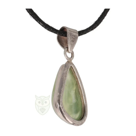 Prehniet zilveren hanger nr. 6 - 2 gram | Edelsteen sieraad