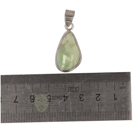 Prehniet zilveren hanger nr. 6 - 2 gram | Edelsteen sieraad
