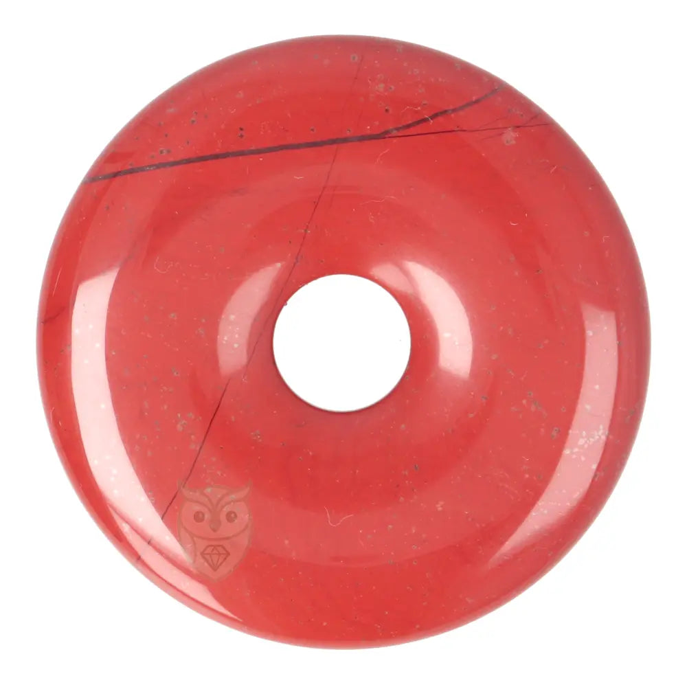 Rode Jaspis Donut hanger nr. 22 - Ø 5 cm | Edelsteen sieraad