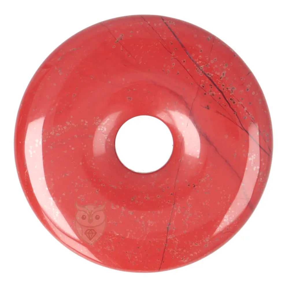Rode Jaspis Donut hanger nr. 22 - Ø 5 cm | Edelsteen sieraad