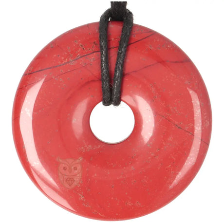 Rode Jaspis Donut hanger nr. 22 - Ø 5 cm | Edelsteen sieraad