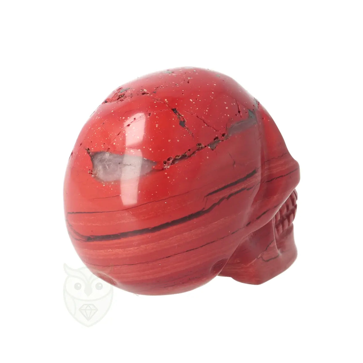 Rode jaspis schedel nr. 19 - 99 gram | Edelstenen schedel