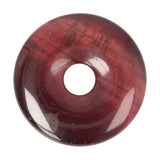 Rode tijgeroog donut hanger nr. 15 – Ø 4 cm | Edelsteen sieraad