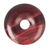 Rode tijgeroog donut hanger nr. 16 – Ø 4 cm | Edelsteen sieraad