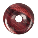 Rode tijgeroog donut hanger nr. 17 – Ø 4 cm | Edelsteen sieraad