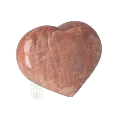 Roze maansteen edelstenen hart 194 gram uniek exemplaar
