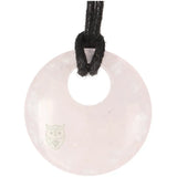 Rozenkwarts circle donut hanger nr. 22 - 8 gram | Edelsteen sieraad