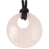 Rozenkwarts circle donut hanger nr. 23 - 9 gram | Edelsteen sieraad