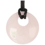 Rozenkwarts circle donut hanger nr. 23 - 9 gram | Edelsteen sieraad