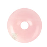 Rozenkwarts donut hanger nr. 18 - Ø 4 cm | Edelsteen sieraad