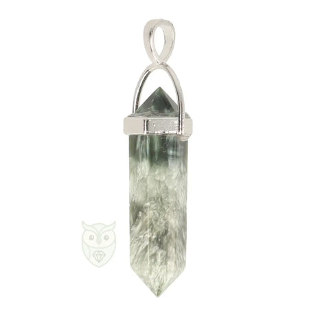 Seraphiniet edelsteen sieraad met karakteristieke veerachtige tekening