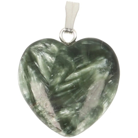 Seraphiniet hart hanger 2 cm nr. 12 | Edelsteen sieraad