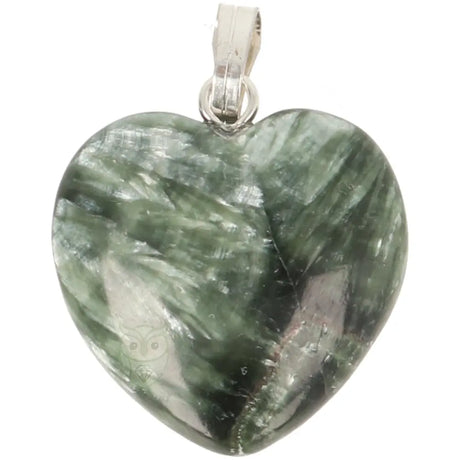Seraphinite Heart Pendant 2 cm no. 12 | Gemstone jewelry