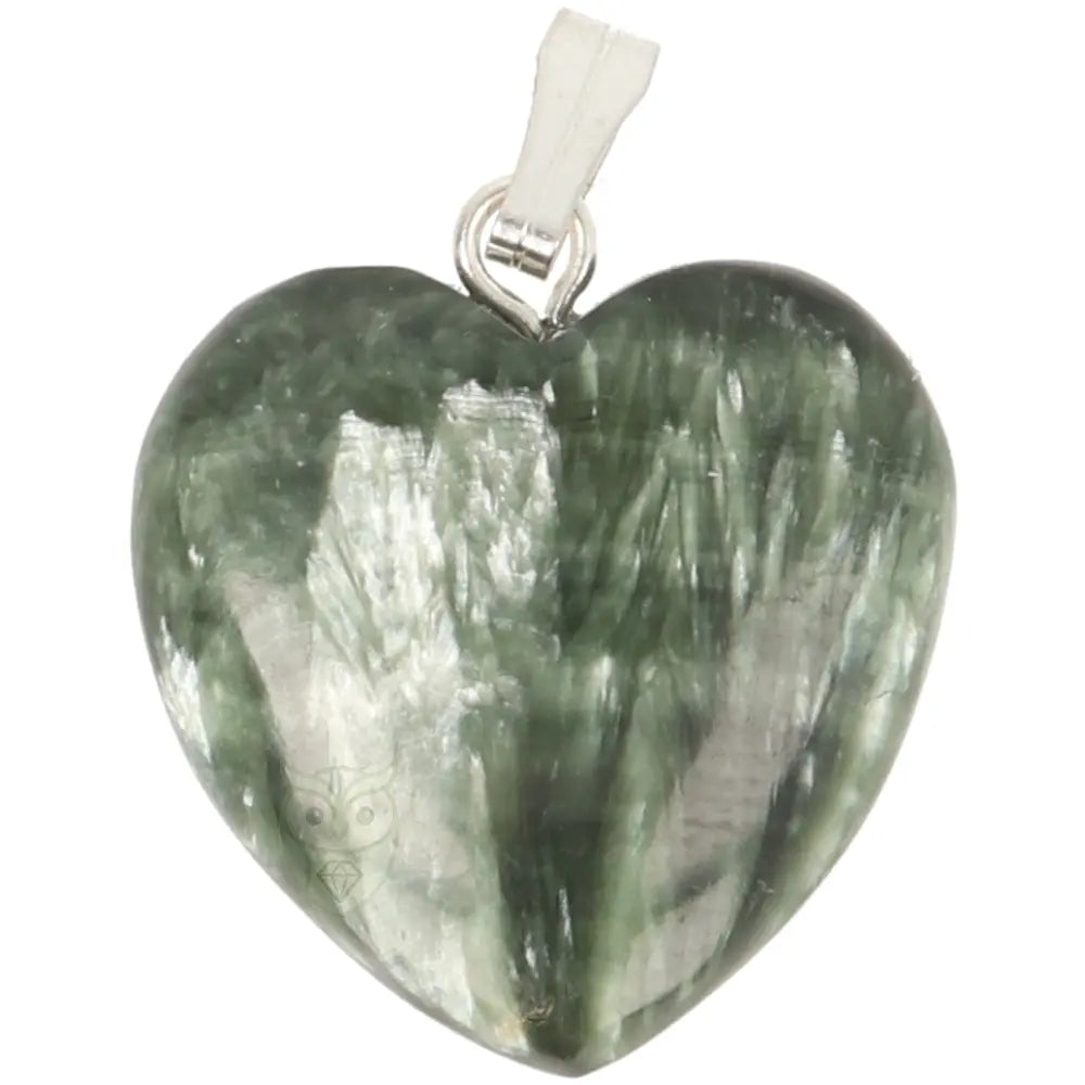 Seraphiniet hart hanger 2 cm nr. 8 | Edelsteen sieraad