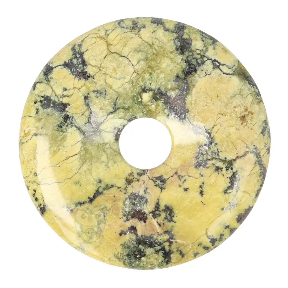 Serpentijn donut hanger nr. 14 - Ø 4 cm | Edelsteen sieraad