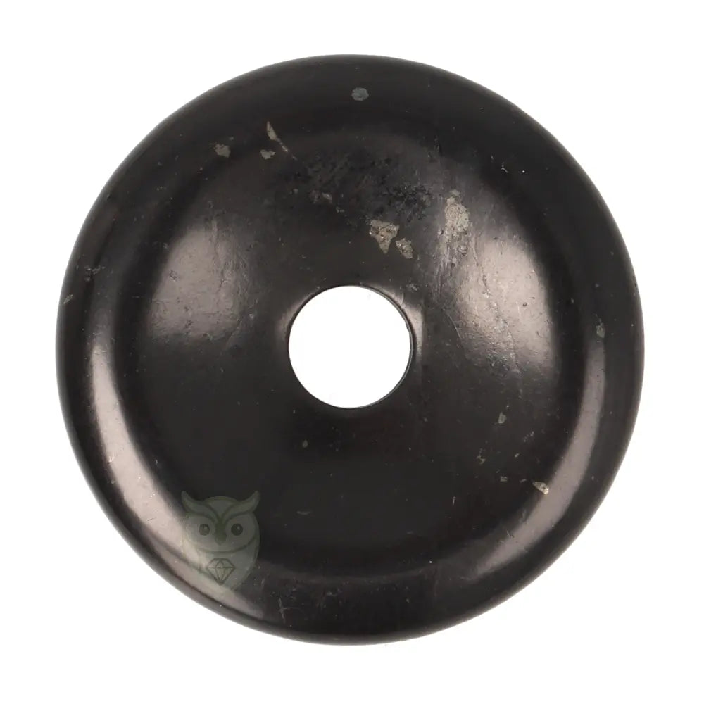 Shungiet donut hanger nr. 10 - Ø 4 cm | Edelsteen sieraad