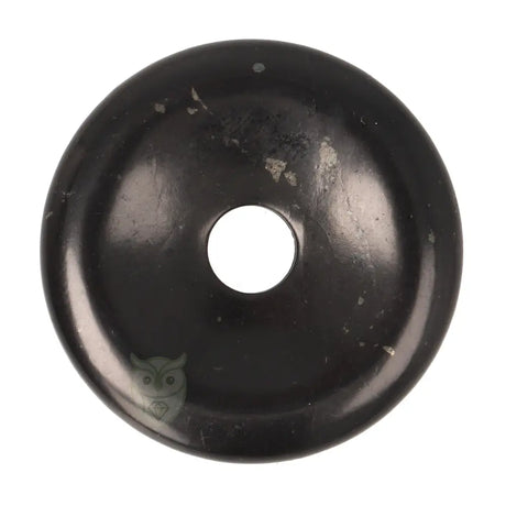 Shungiet donut hanger nr. 10 - Ø 4 cm | Edelsteen sieraad