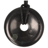 Shungiet donut hanger nr. 10 - Ø 4 cm | Edelsteen sieraad