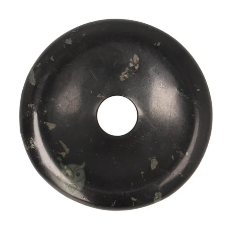 Shungiet donut hanger nr. 9 - Ø 4 cm | Edelsteen sieraad