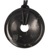 Shungiet donut hanger nr. 9 - Ø 4 cm | Edelsteen sieraad