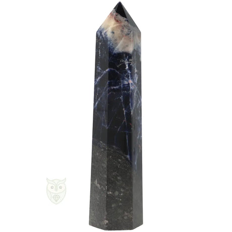 Sodaliet obelisk 353 gram met natuurlijke structuur