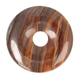 Tijgerijzer donut hanger nr. 9 - Ø 4 cm | Edelsteen sieraad