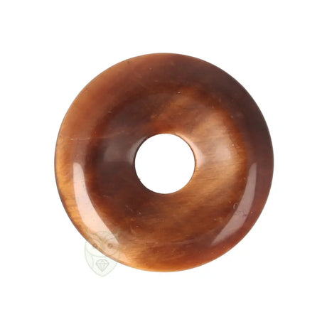 Tijgeroog donut hanger nr. 24 - Ø 3 cm | Edelsteen sieraad