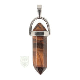 Tijgeroog dubbeleinder hanger nr. 16 | Edelsteen sieraad