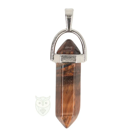 Tijgeroog dubbeleinder hanger nr. 16 | Edelsteen sieraad