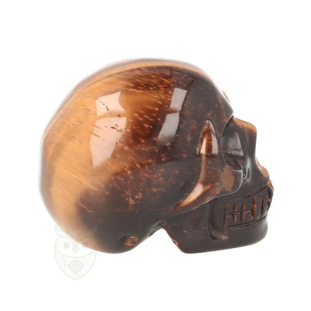 Tijgeroog schedel nr. 24 - 102 gram | Edelsteen skull