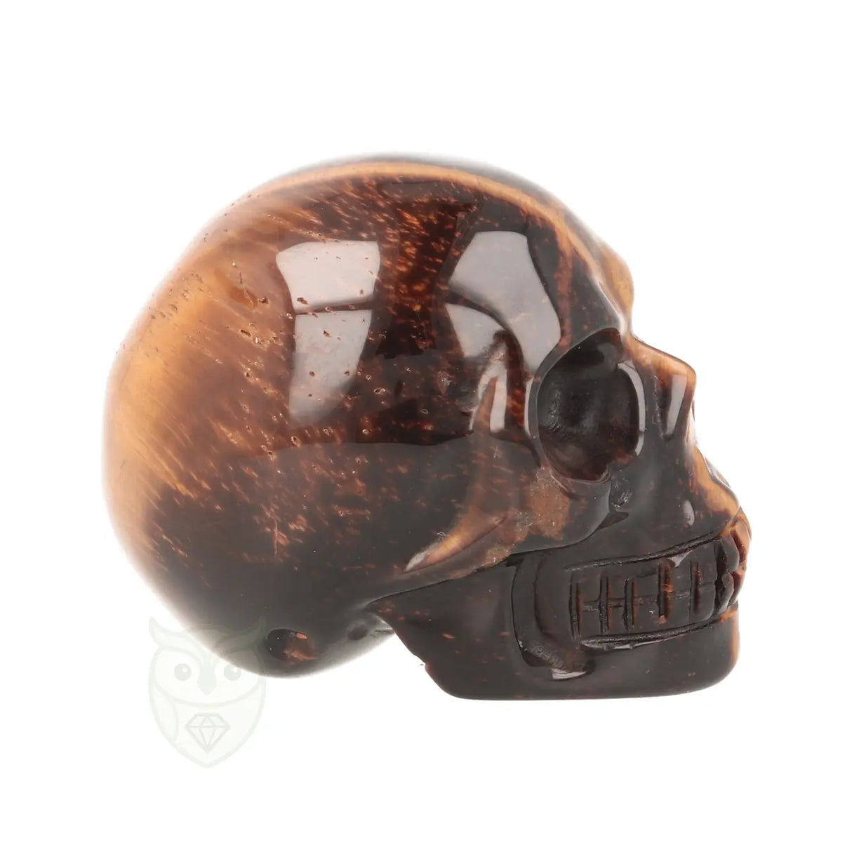 Tijgeroog schedel nr. 24 - 102 gram | Edelsteen skull