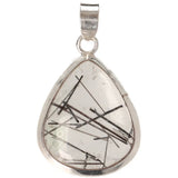 Toermalijnkwarts zilveren hanger nr. 22 - 9 gram | Edelsteen sieraad