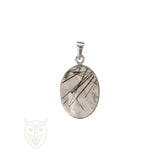 Toermalijnkwarts zilveren hanger nr. 27 - 6 gram | Edelsteen sieraad