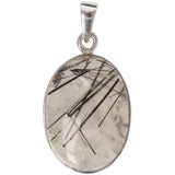 Toermalijnkwarts zilveren hanger nr. 27 - 6 gram | Edelsteen sieraad