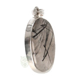Toermalijnkwarts zilveren hanger nr. 27 - 6 gram | Edelsteen sieraad