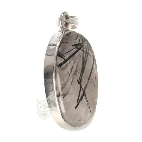 Toermalijnkwarts zilveren hanger nr. 27 - 6 gram | Edelsteen sieraad
