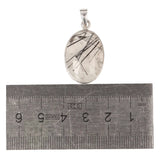Toermalijnkwarts zilveren hanger nr. 27 - 6 gram | Edelsteen sieraad