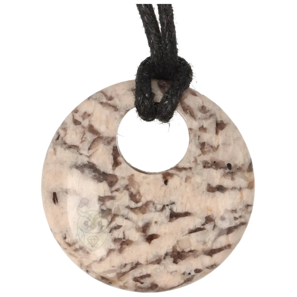 Veldspaat circle donut hanger nr. 18 - 10 gram | Edelsteen sieraad