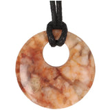 Veldspaat circle donut hanger nr. 19 - 6 gram | Edelsteen sieraad