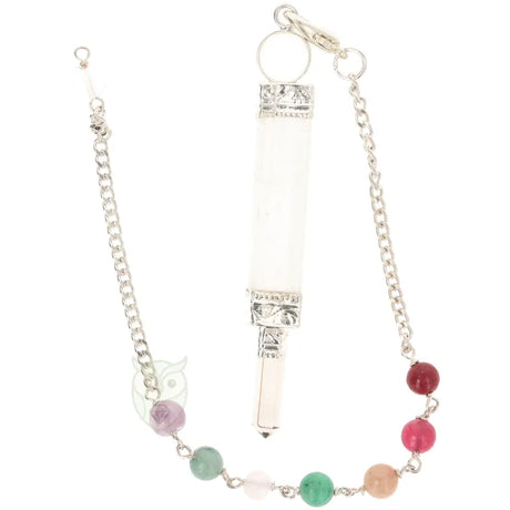 seleniet pendel staaf met chakra ketting | Edelstenen Webwinkel - Webshop Danielle Forrer