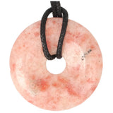 Zonnesteen donut hanger nr. 10 - Ø 4 cm | Edelsteen sieraad