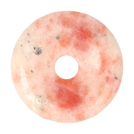 Zonnesteen donut hanger nr. 11 - Ø 4 cm | Edelsteen sieraad