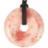 Zonnesteen donut hanger nr. 11 - Ø 4 cm | Edelsteen sieraad