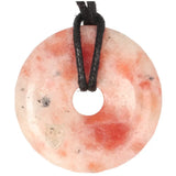 Zonnesteen donut hanger nr. 11 - Ø 4 cm | Edelsteen sieraad