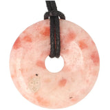 Zonnesteen donut hanger nr. 12 - Ø 4 cm | Edelsteen sieraad
